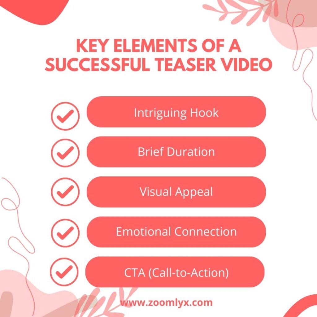 elements of a successful teaser video